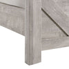 Lark Panel Bed with Headboard & Frame, Chevron Pattern, Rustic White - King Size | Lit à panneaux Lark blanc rustique avec tête de lit, cadre et motif de chevrons - format très grand lit