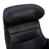 Halo Top-Grain Genuine Leather Swivel Reclining Chair with Footrest  | Fauteuil pivotant inclinable Halo en cuir véritable de qualité supérieure avec repose-pieds