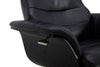 Halo Top-Grain Genuine Leather Swivel Reclining Chair with Footrest  | Fauteuil pivotant inclinable Halo en cuir véritable de qualité supérieure avec repose-pieds