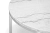 Sampson 34" Modern Round Marble Coffee Table - White | Table à café ronde moderne Sampson en marbre de 34 po - blanc | SAMWHCTR