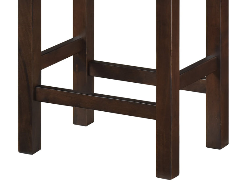 Noah 60” Modern Dining Table with 3 Counter-Height Stools and USB Ports - Espresso