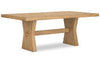 Shaw Dining Table, Trestle Base, 78"W - Natural | Table de salle à manger Shaw de 78 po (L) avec base à tréteaux - naturelle