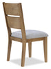 Lotus Dining Chair with Polyester Fabric, Wood, Slat-back - Natural | Chaise de salle à manger Lotus en tissu de polyester et bois avec dossier à lattes - naturelle
