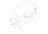 Metro 47.24” Height-Adjustable Office Desk with Storage and USB Ports - White | Bureau Metro de 47,24 po à hauteur réglable avec rangement et ports USB - blanc
