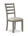 Cove Dining Chair with Cushion Fabric Seat, Ladder-Back – Grey