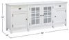 Wesley 80" Traditional TV Stand with Storage and Cable Management for TVs up to 85" - Chalk White | Meuble pour téléviseur traditionnel Wesley de 80 po avec rangement et système de gestion des câbles
