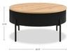 Trove 29.72" Coffee Table with Sliding Top and Storage - Black | Table à café Trove de 29,72 po avec dessus coulissant et rangement - noir | TROVECTB