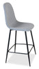 Jax Counter-Height Stool with Polyester Fabric, 26"H, Metal - Grey | Tabouret Jax de hauteur comptoir de 26 po (H) en tissu de polyester et en métal - gris