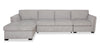 Vault 3-Piece Left-Facing Sectional with Sofa Bed Loveseat, Storage Chaise and Storage Chair - Grey | Sofa sectionnel de gauche Vault 3 pièces avec causeuse-lit, fauteuil long de rangement et fauteuil de rangement - gris