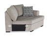 Made in Canada Legend 2-Piece Right-Facing Chenille Fabric Cuddler Sleeper Sectional - Platinum Beige | Sofa-lit sectionnel enveloppant de droite Legend 2 pièces fabriqué au Canada en tissu de chenille - beige platine