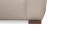 Raya Modular 5-Piece Left-Facing Genuine Leather Sectional with Storage Console and Wood Legs - Stone Beige | Sofa sectionnel modulaire de gauche Raya 5 pièces en cuir véritable avec console de rangement et pattes en bois - beige pierre