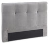 Amos Grey Upholstered Platform Bed with Tufted Headboard - Queen | Lit plateforme rembourré Amos gris avec tête de lit capitonnée - format grand lit