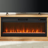 Wendel 80" Electric Fireplace Tv Stand with Storage for TVs up to 85" – Natural Oak  | Meuble pour téléviseur Wendel de 80 po avec foyer électrique et rangement pour téléviseurs jusqu’à 85 po - chêne naturel