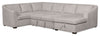 Envy 3-Piece Right-Facing Chenille Fabric Sleeper Sectional with Storage Chaise - Fog Grey | Sofa-lit sectionnel de droite Envy 3 pièces en tissu de chenille avec fauteuil long de rangement - gris brouillard