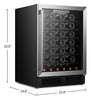 Hisense 5.4 cu. ft. 54-Bottle Hybrid Beverage and Wine Cooler with Reversible Door - Black - HWS054B1ASD | Refroidisseur hybride à boissons et à vin Hisense de 5,4 pi3 pour 54 bouteilles avec porte réversible - noir - HWS054B1ASD