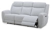 Reign 87" Fabric Power Reclining Sofa with USB Ports - Bronco Stone Grey | Sofa à inclinaison électrique Reign de 87 po en tissu avec ports USB - gris pierre Bronco