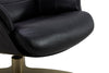 Halo Top-Grain Genuine Leather Swivel Reclining Chair with Footrest  | Fauteuil pivotant inclinable Halo en cuir véritable de qualité supérieure avec repose-pieds
