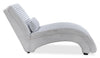 Cleo 26" Ultra Plush Faux Fur Fabric Chaise Lounge with Accent Pillow - Light Grey | Fauteuil long de détente Cleo de 26 po en tissu de fausse fourrure très douce avec coussin décoratif - gris clair