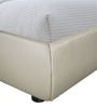 Luka Upholstered Platform Bed in Taupe Vegan-Leather Fabric, Modern - King Size | Lit plateforme rembourré moderne Luka en tissu de cuir végétalien taupe - format très grand lit