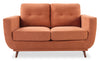 Cosmo 57" Fabric Loveseat with Tufted Back Cushions - Orange | Causeuse Cosmo de 57 po en tissu avec coussins de dossier capitonnés - orangée
