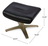 Halo Top-Grain Genuine Leather Swivel Reclining Chair with Footrest  | Fauteuil pivotant inclinable Halo en cuir véritable de qualité supérieure avec repose-pieds