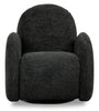 Shay 33" Chenille Fabric Swivel Glider Reclining Accent Chair - Ebony | Fauteuil d’appoint coulissant, pivotant et inclinable Shay en chenille - ebony