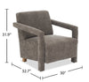Demi 30" Linen-Look Accent Chair - Brown | Fauteuil d’appoint Demi de 30 po d’apparence lin - brun