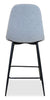 Jax Counter-Height Stool with Polyester Fabric, 26"H, Metal - Grey | Tabouret Jax de hauteur comptoir de 26 po (H) en tissu de polyester et en métal - gris