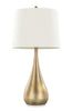 Cassie 29" Metal Table Lamp with White Linen Shade - Gold | Lampe de table Cassie de 29 po en métal avec abat-jour en lin blanc - dorée