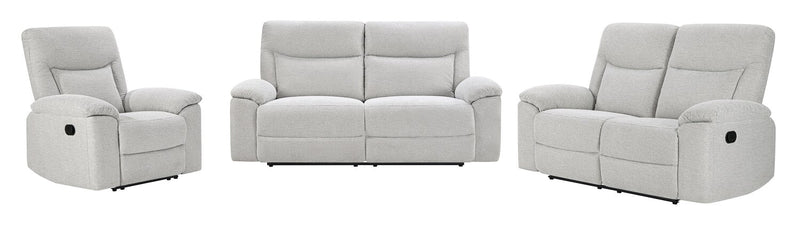 Spencer 65.6\" Chenille Fabric Manual Reclining Loveseat - Grey