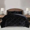 Serene 3-Piece King Comforter Set - Black | Ensemble d’édredon Serene 3 pièces pour très grand lit - noir