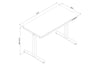Metro 47.24” Height-Adjustable Office Desk with Storage and USB Ports - White | Bureau Metro de 47,24 po à hauteur réglable avec rangement et ports USB - blanc