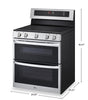 LG 7.3 Cu. Ft. Smart Double Oven Electric Range with ProBake Convection® - Stainless Steel - LDEL7324SE | Cuisinière intelligente électrique LG à four double de 7,3 pi3 avec convection ProBake ConvectionMD - acier inoxydable - LDEL7324SE | LDEL7324