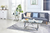 Briar 22" Modern Glass Top End Table - Silver | Table de bout moderne Briar de 22 po avec dessus en verre - argentée