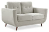 Cosmo 57" Fabric Loveseat with Tufted Back Cushions - Grey | Causeuse Cosmo de 57 po en tissu avec coussins de dossier capitonnés - gris