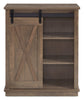 Bristow 31” Accent Cabinet with Shelves and Sliding Barn Door - Walnut Oak | Armoire décorative Bristow de 31 po avec tablettes et porte de grange coulissante - chêne noyer