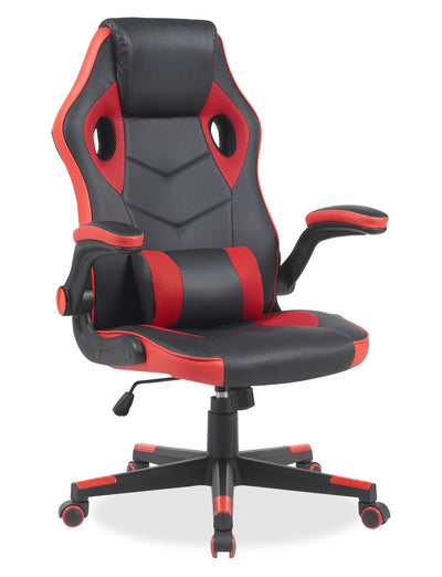 Phoenix  26.7" Ergonomic Gaming Chair with Lumbar Cushion - Black & Red | Fauteuil de jeu ergonomique Phœnix de 26,7 po avec coussin lombaire - noir et rouge