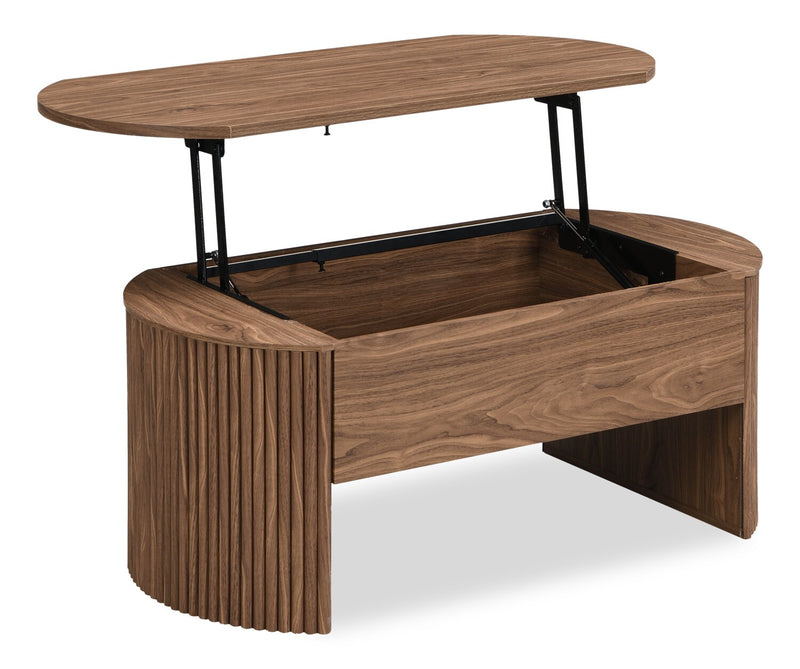 Briggs 39.76\" Lift Top Coffee Table with Storage - Brown