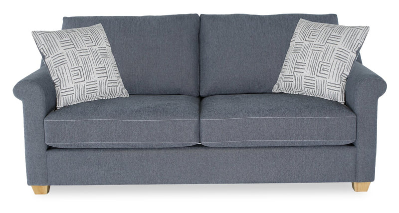 Finesse 81\" Contemporary Chenille Fabric Sofa - Flint Moss