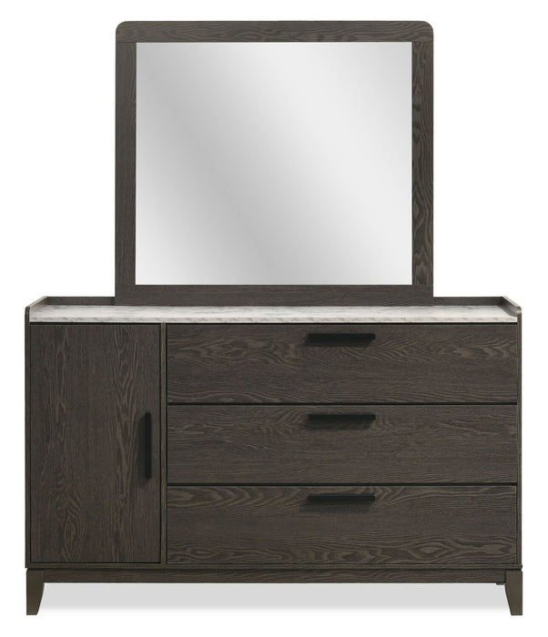 Sable Bedroom Dresser Mirror - Dark Grey