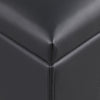 James 39.25" Faux Leather Storage Ottoman - Black | Pouf de rangement James de 39,25 po en similicuir - noir