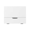 Akio Bedside 1-Drawer Nightstand with Lift-top Storage, 18"W x 25.75"H - White/Black | Table de nuit Akio de 18 po (l) x 25,75 po (H) à 1 tiroir avec dessus relevable et rangement - blanche et noire