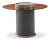 Circa 23.6" Modern Round End Table - Amber Tempered Glass and Black Wood | Table de bout ronde moderne Circa de 23,6 po - verre trempé ambré et bois noir CIRCAETB | CIRCAETB