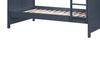 Quinn Bunk Bed with Ladder & Guard Rail for Kids, Blue - Twin/Full | Lits superposés Quinn pour enfants avec échelle et garde-corps, bleus - simple et double