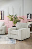 Willow 40" Light Grey Fabric Chair with Track Arms and Reversible Seat and Back Cushions | Fauteuil Willow de 40 po en tissu gris clair avec accoudoirs rectilignes et coussins de siège et de dossier réversibles | WIL2GYCH
