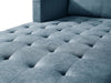 Metro 2-Piece Left-Facing Fabric Sectional with Chaise and Tufted Seat Cushions - Denim Blue | Sofa sectionnel de gauche Metro 2 pièces en tissu avec fauteuil long et coussins de siège capitonnés - bleu denim
