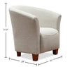 Ethan 31" Linen-Look Fabric Tub-Style Accent Chair with Wood Legs – Linen  | Fauteuil d’appoint Ethan de style gondole de 31 po en tissu d’apparence lin avec pattes en bois - lin