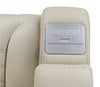 Zen 3-Piece Leather-Look Fabric Home Theatre Power Reclining Sectional with Massage and Storage Console - Apricot | Sofa sectionnel à inclinaison électrique Zen 3 pièces de style cinéma maison en similicuir avec massage et console de rangement - abricot