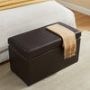 Edmonton 32" Faux Leather Storage Ottoman - Espresso | Pouf de rangement Edmonton de 32 po en similicuir - espresso