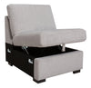 Vault 6-Piece Right-Facing Sectional with Sofa Bed Loveseat, Three Storage Chairs and Storage Chaise - Grey | Sofa sectionnel de droite Vault 6 pièces avec causeuse-lit, 2 fauteuils de rangement et fauteuil long de rangement - gris